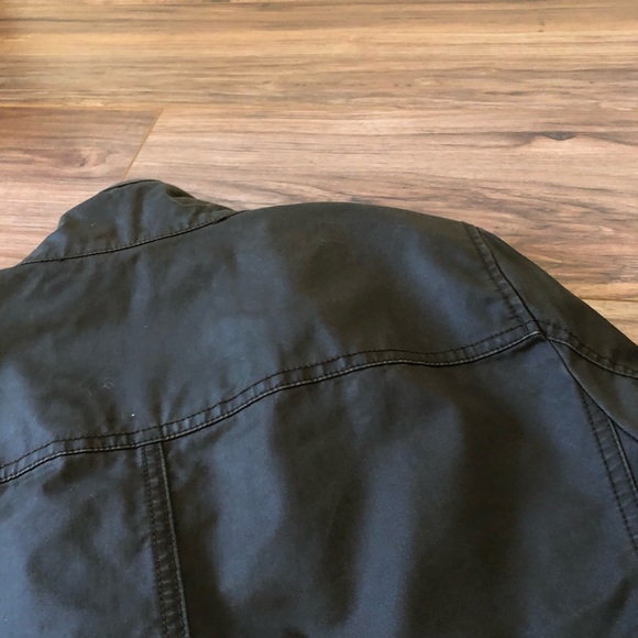 J Crew Downtown Coated Canvas Field Jacket Olive M - Picture 11 of 15